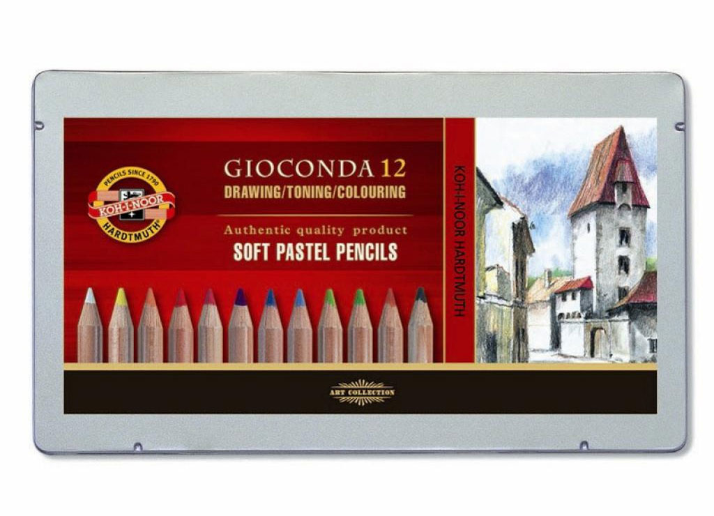 Олівці кольорові, 12кол., пастельні, GIOCONDA, метал./коробка Koh-i-noor - фото 4
