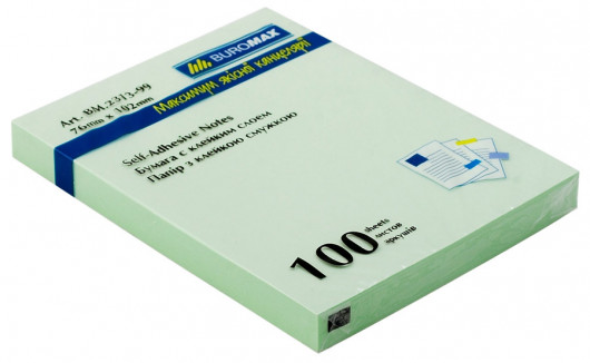 Блок бумаги с клейким слоем 102*76мм.*100 листов, mix BuroMax - фото 6