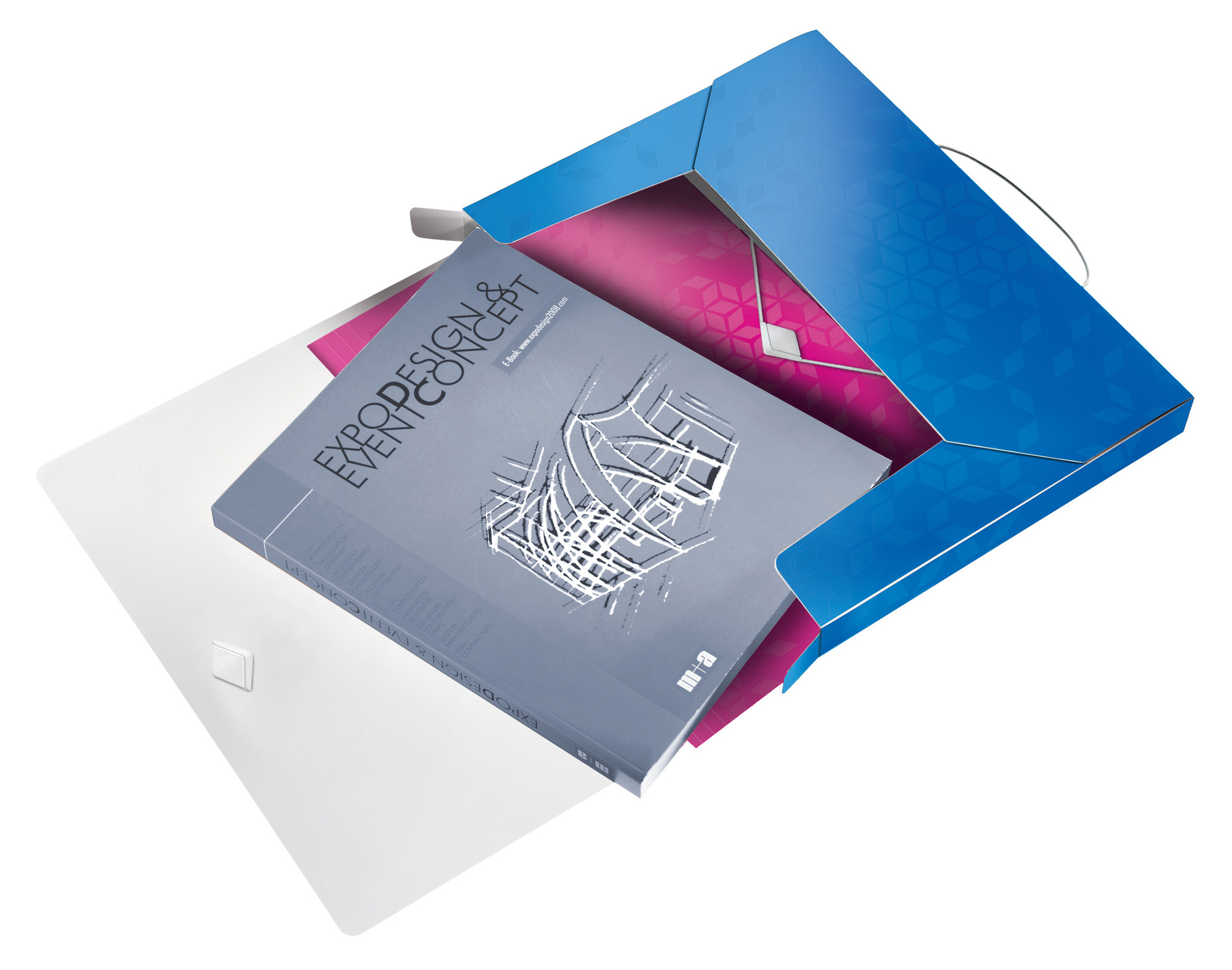 Папка-бокс на резинках Wow А4, 30мм., до 250л., пластик, метал. голуб. LEITZ - фото 4