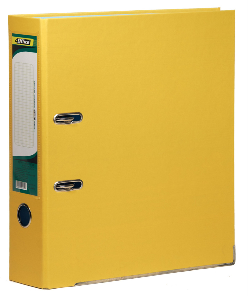 Реєстратор 7,5см. А4 (PP), жовт. 4Office — фото 2