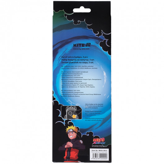 Набор бейджей на липучке, 3 шт., 3012 Naruto Shippuden Kite - фото 8