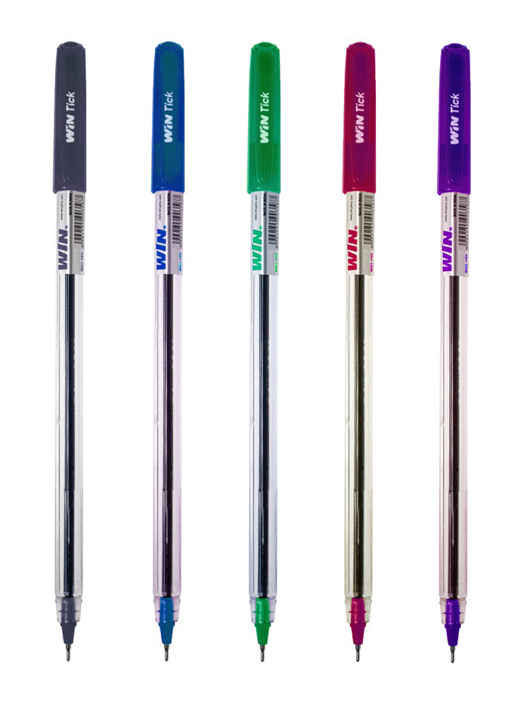 Ручка масляная TICK, 0,7мм., корпус прозр., стержень, зелен. WIN - фото 4