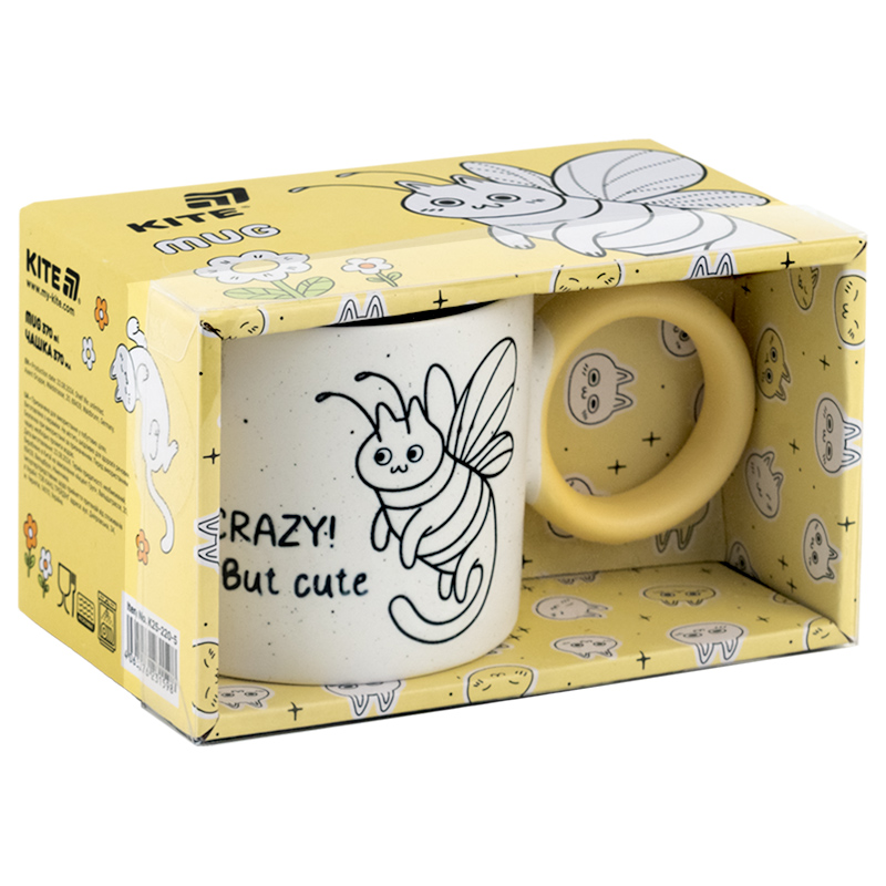 Чашка 370 мл Crazy cat (K25-220-5) Kite - фото 6