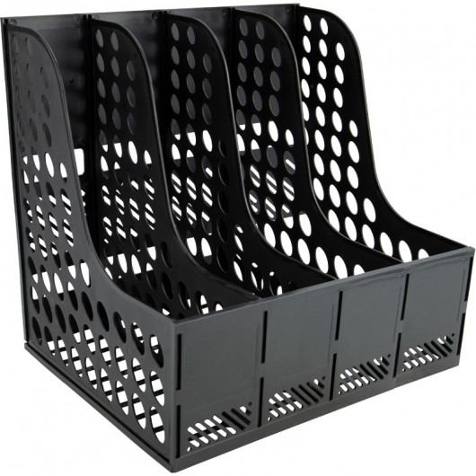 Лоток вертикальний збірний на 4 відділення, чорний Axent - фото 2