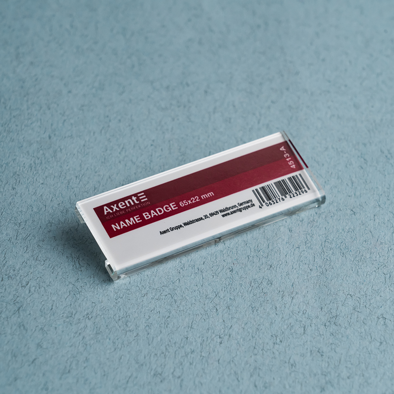 Бейдж акриловий на шпильці 4513 (65х22мм) Axent - фото 4