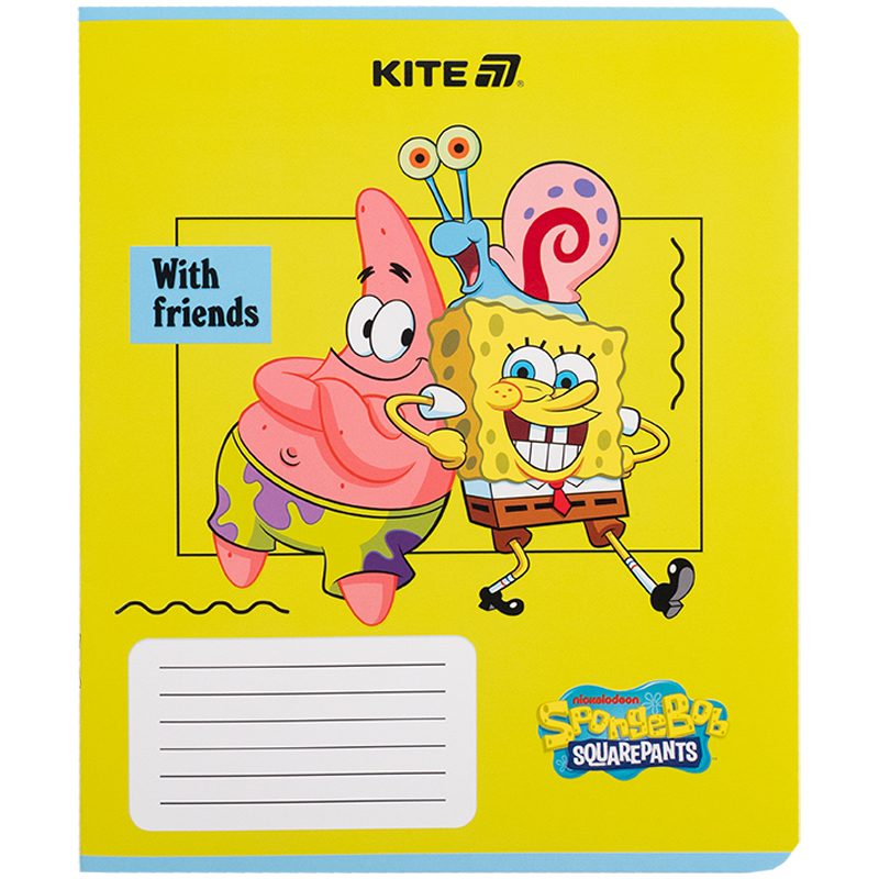 Зошит 12 арк., кл., софт тач + УФ лак, Sponge Bob (SB25-232) Kite - фото 14
