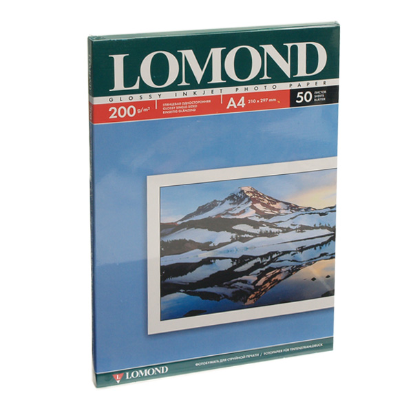 Купить фотобумагу Lomond А4 глянцевую , 200 гр./м2, 50 листов в ...