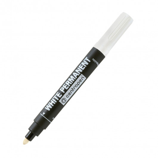 Маркер перманентний, круглий наконечник 2,5мм., 8586, біл. Centropen - фото 4