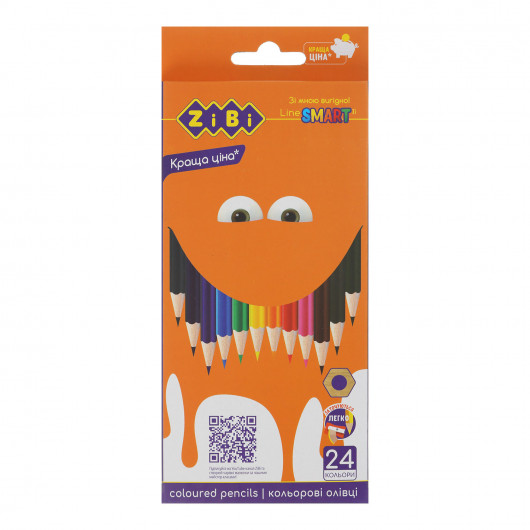 Олівці кольорові, 24 кол. SMART LINE ZiBi - фото 3