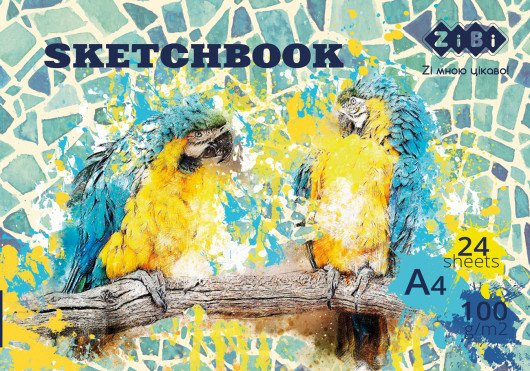 Альбом для малювання (скетчбук) А4, 24л., проклеєний, 100г/м2. ART Line ZiBi - фото 6