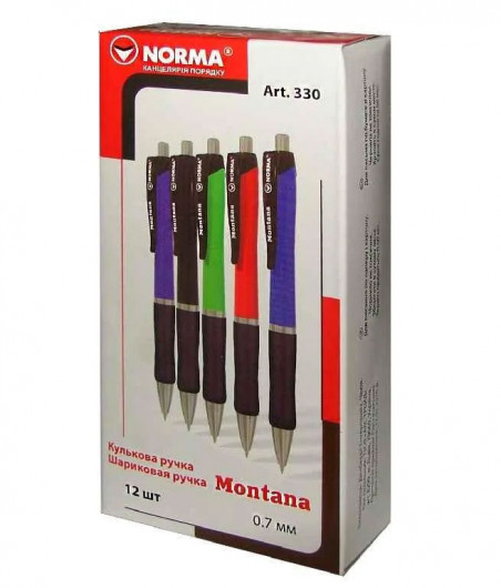 Ручка шариковая автоматическая Montana, корпус ассорт., стержень син. NORMA - фото 4