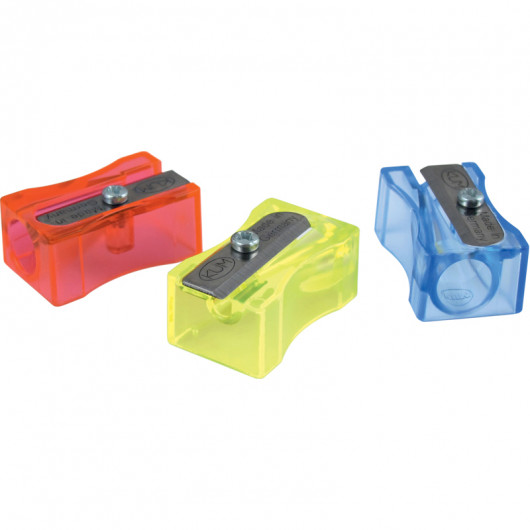 Точилка пластиковая прямоугольная 100-1 FT, с выемками для пальцев, ассорт. KUM - фото 3