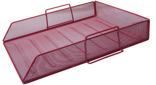 Лоток горизонтальний металевий, черв. BuroMax - фото 3