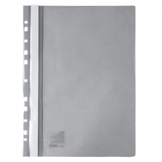 Скоросшиватель с прозрачным верхом и перфорацией, А4, сер. Axent - фото 3