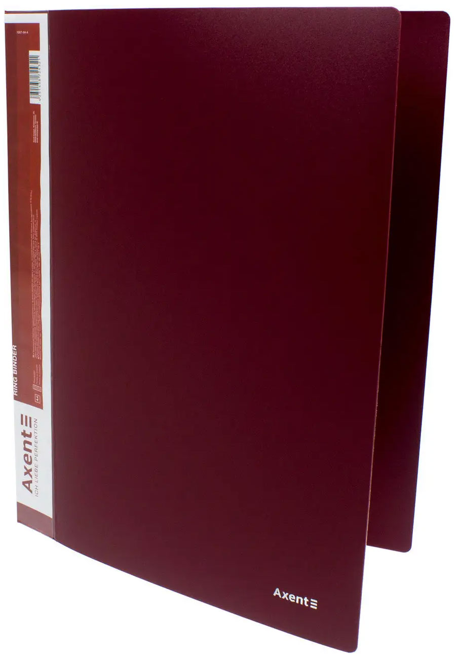 Папка А4, 2 кільця, 25мм., пластик, внутрішня кишеня, бордо Axent - фото 4