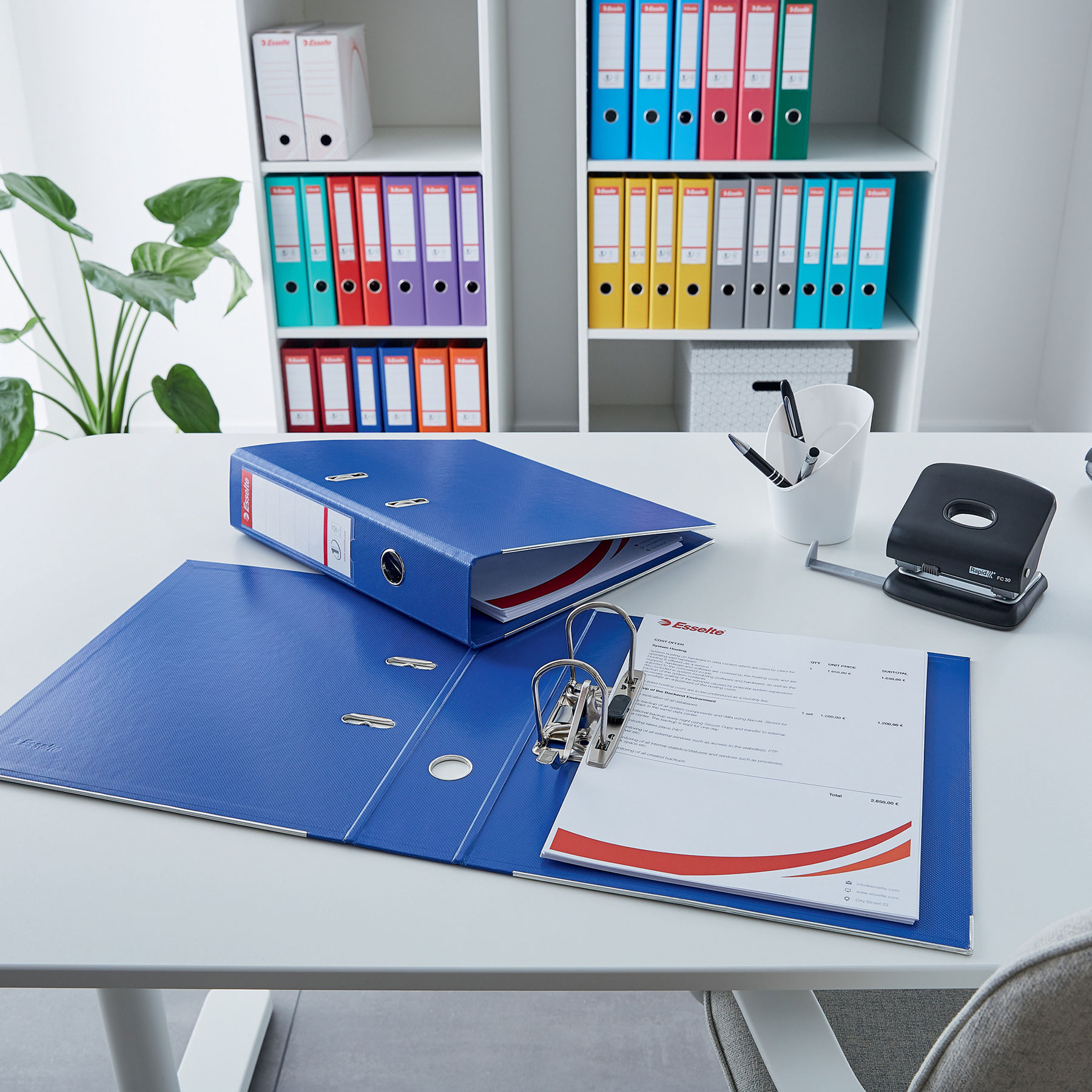 Регистратор 5см. А4 (PP), No.1 Power, син. Esselte - фото 11