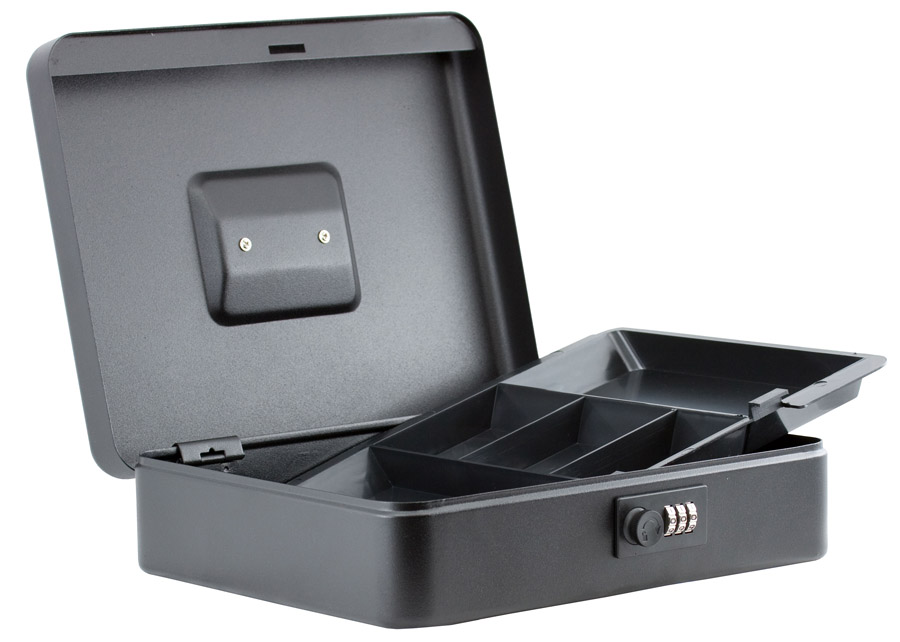 Бокс для денег переносной 300*240*90мм., черн. BuroMax - фото 3