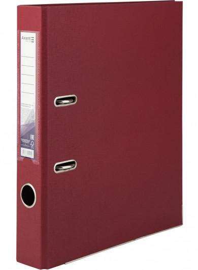 Регистратор 5см. А4 (PP), двусторонний, вишнев. Axent Delta - фото 4