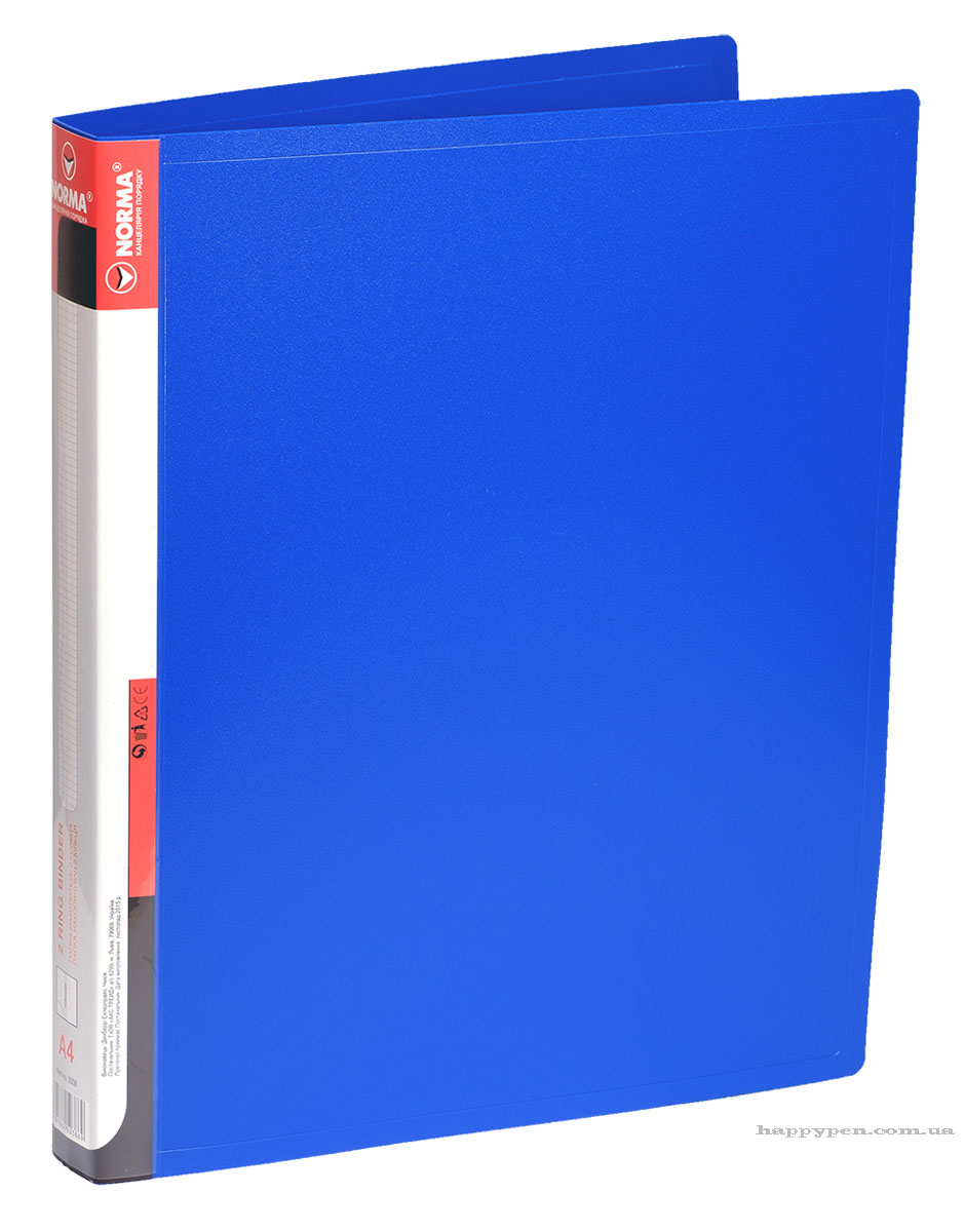 Папка А4, 25мм., 2кольца (PР), син. NORMA - фото 4