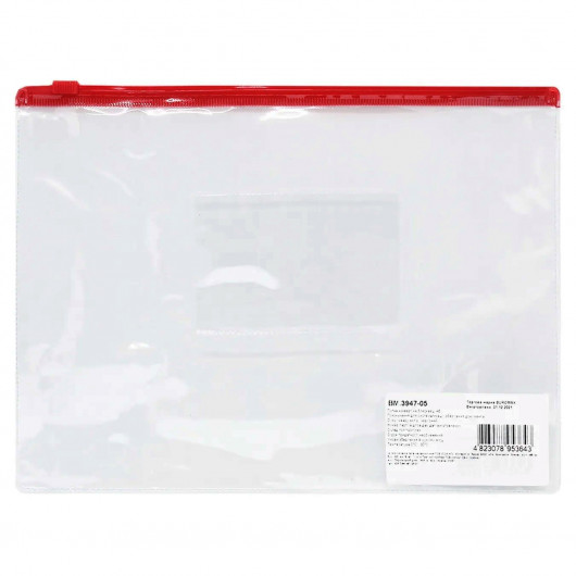 Папка-конверт на молнії, А5, червон. BuroMax - фото 4