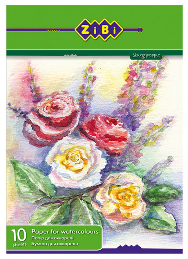 Папка для акварелі А4, 10 арк., 200 г/м2 ZiBi - фото 2