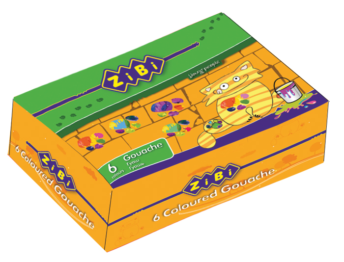 Гуаш 6кол. по 20мл. ZiBi - фото 2