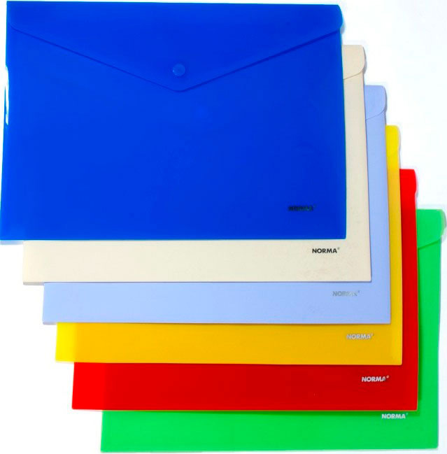 Папка-конверт на кнопці, А4, непрозора, бузковий NORMA - фото 3