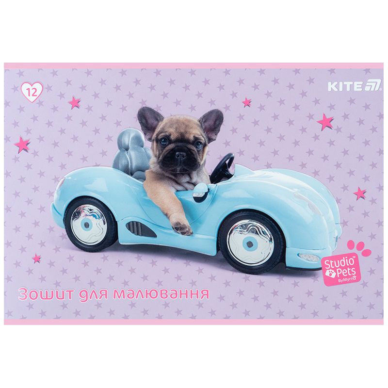 Тетрадь для рисования, 12 лист., скоба, софт тач + УФ лак, Studio Pets (SP25-241) Kite - фото 11