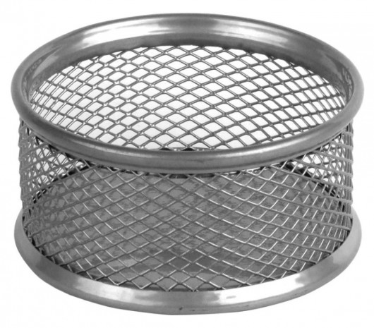 Подставка для скрепок 80x80x40 мм, металлическая, серебр. Axent - фото 3