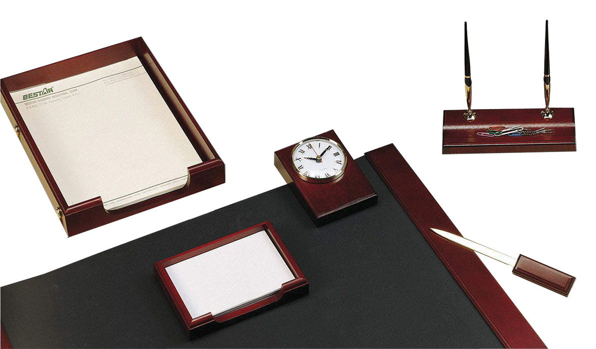 Набор настольный деревянный 6  предметов GRACE, красн. дерево (6148XDU) Bestar - фото 3