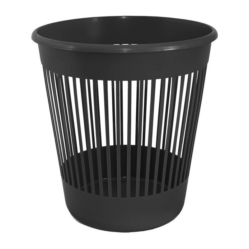 Корзина для бумаг 10л. пластиковая, черн. Axent - фото 2