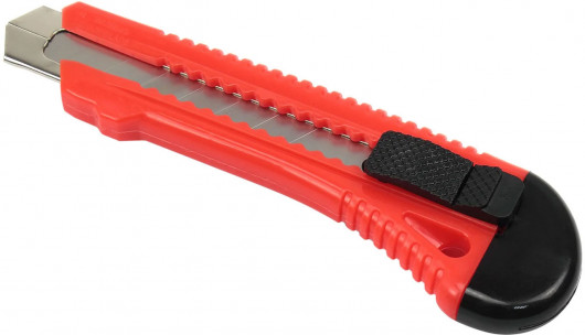 Нож канцелярский большой 18мм., метал. направляющая, пластиковый корпус NORMA - фото 5