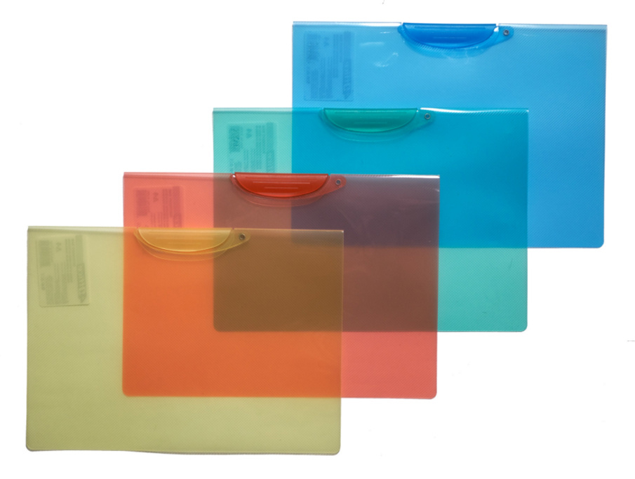 Папка с клипом А4, пластик, толщина 450мкм., ассорт. 4Office - фото 8