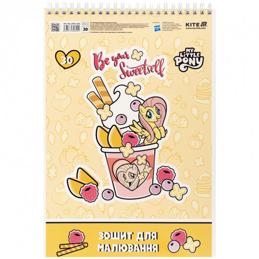 Зошит для малювання, 30 арк., спір., УФ лак + глітер, Little Pony (LP25-243) Kite — фото 5