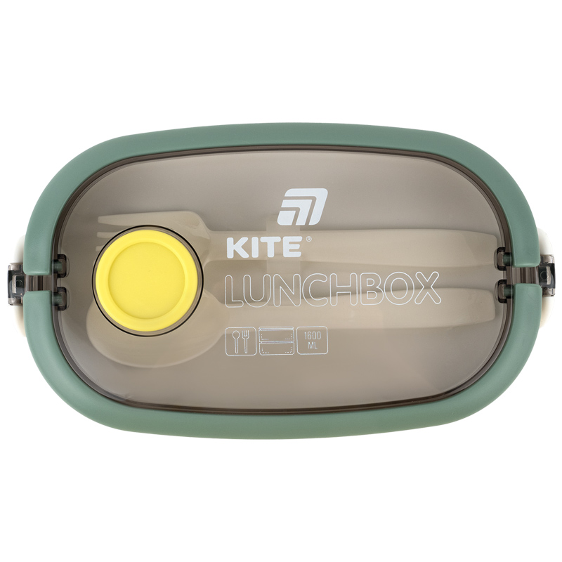 Ланчбокс двойной с наполнением 1600 мл, зеленый (K25-1181-3) Kite - фото 6