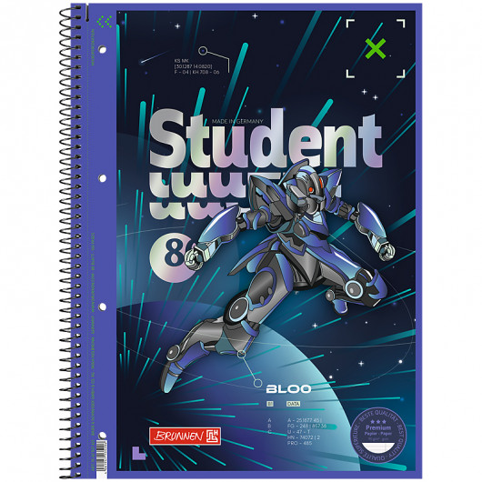 Коледж-блок А4 Premium, лінія, 80 арк., Robot Heroes Brunnen - фото 4