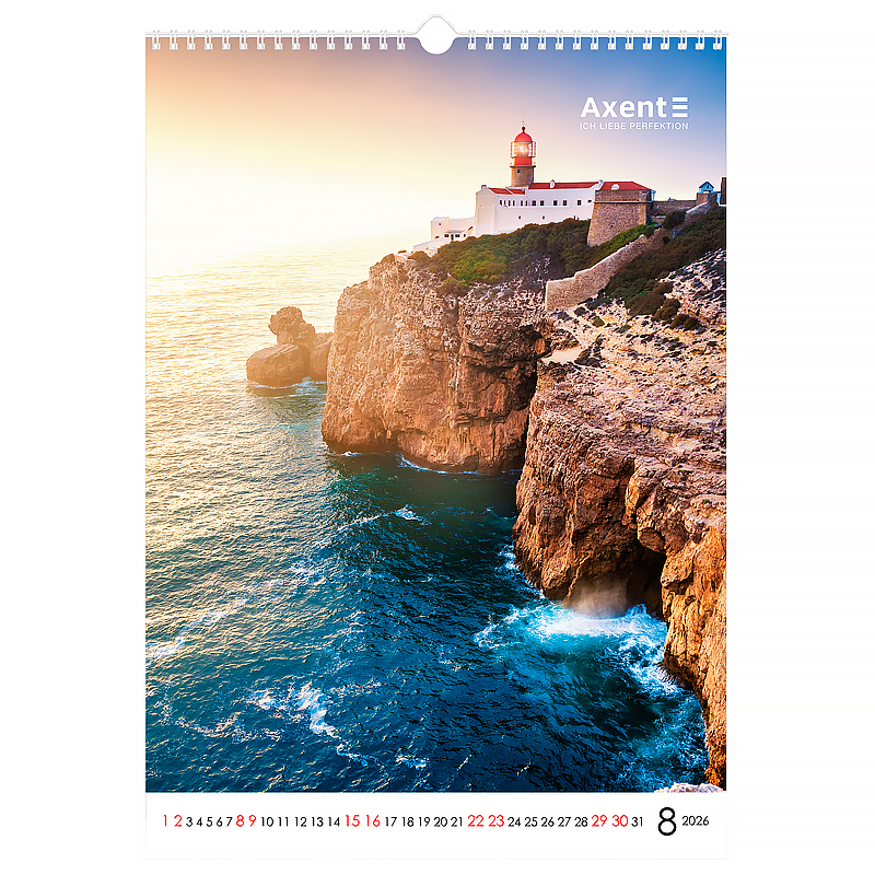 Календарь настенный 2026 г., формат А3 (297*420мм.), 13листов, Landscapes Axent - фото 12