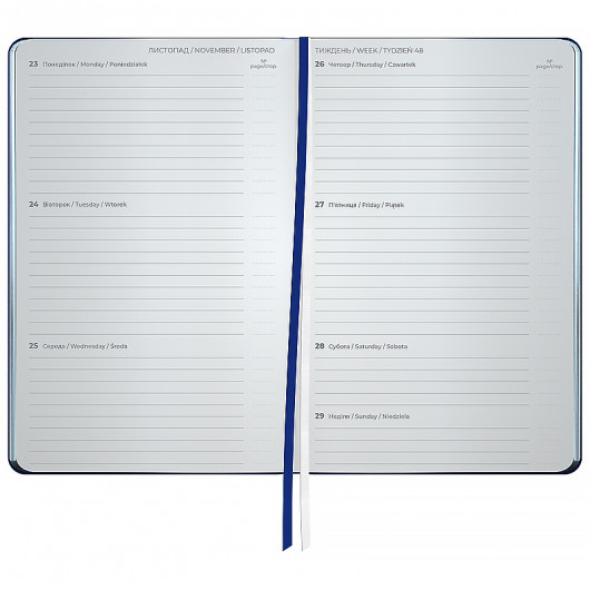 Еженедельник 2026 Partner City Soft, 125*195мм, синий Axent - фото 6