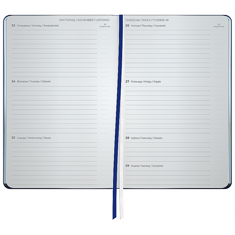 Еженедельник 2026 Partner City Soft, 125*195мм, синий Axent - фото 6