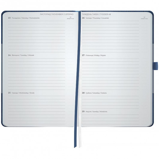 Еженедельник 2026 Partner Lines, 125*195мм, голубой Axent - фото 5