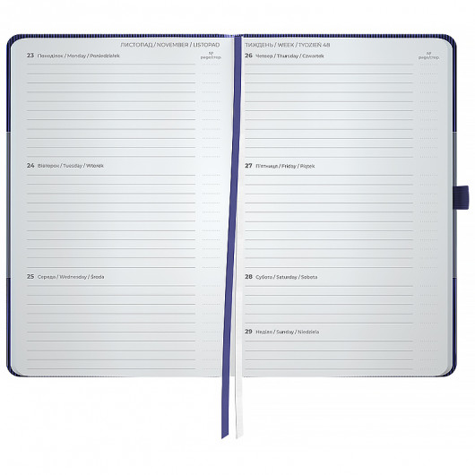 Еженедельник 2026 Partner Lines, 125*195мм, тёмно-синий Axent - фото 5