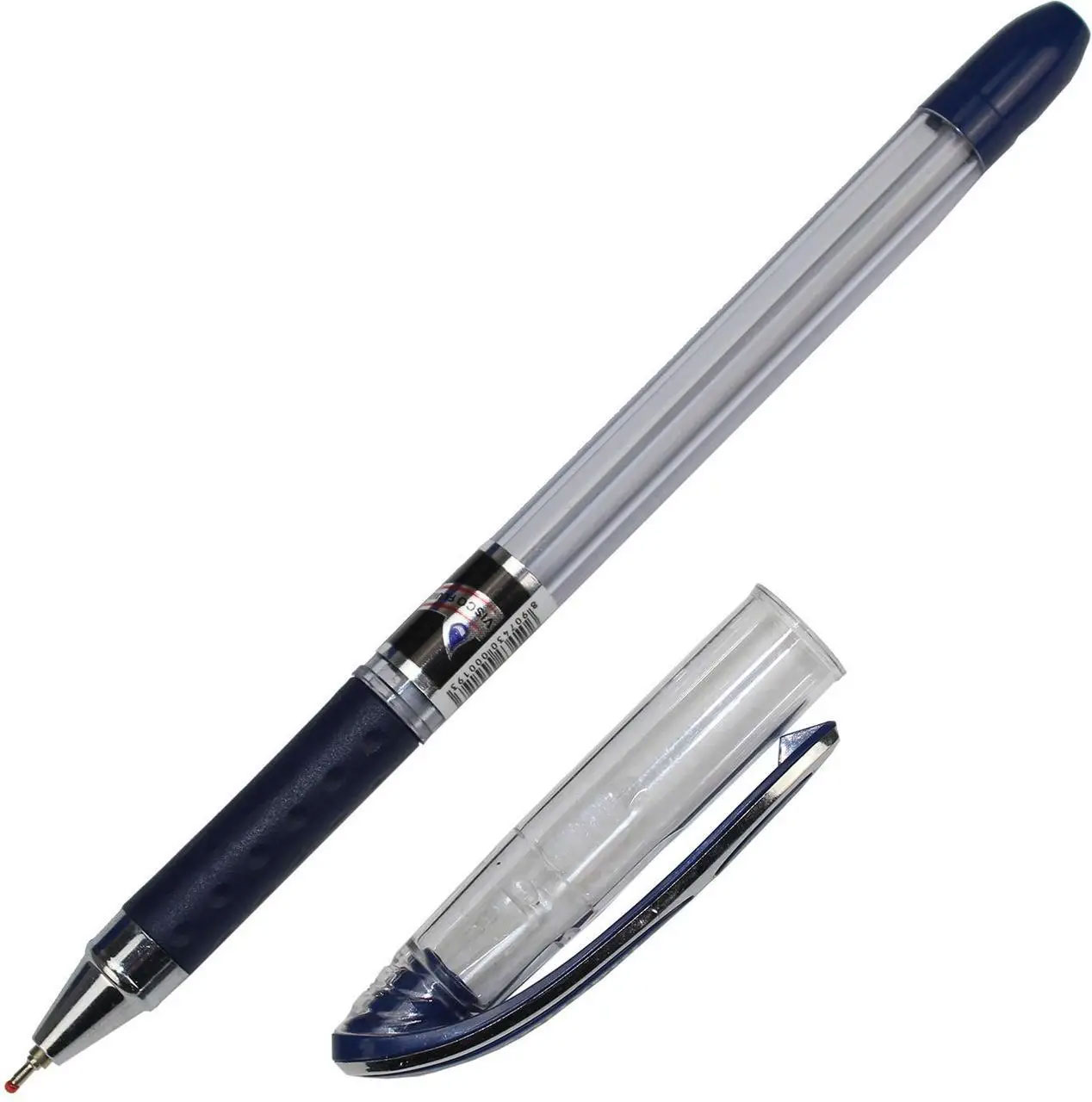 Ручка шариковая Maxflow, 0,7мм., корпус прозрачный, стержень син. Unimax - фото 3