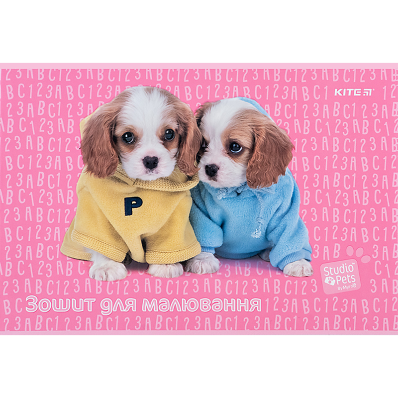 Тетрадь для рисования, 12 л., скоба, софт тач + УФ лак, «Studio Pets» Kite - фото 8