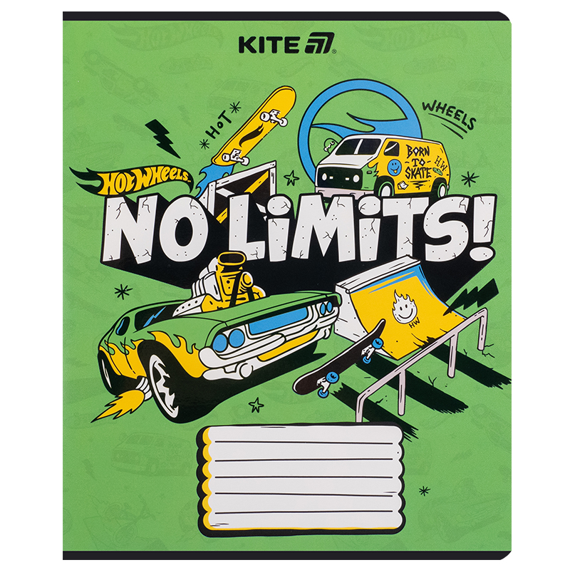 Зошит 18 арк., лін., гібр. лак + УФ лак, Hot Wheels (HW25-237) Kite — фото 15