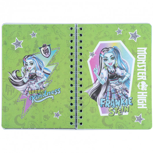 Ежедневник на спирали, твердая обложка, Monster High (MH25-438) Kite - фото 8