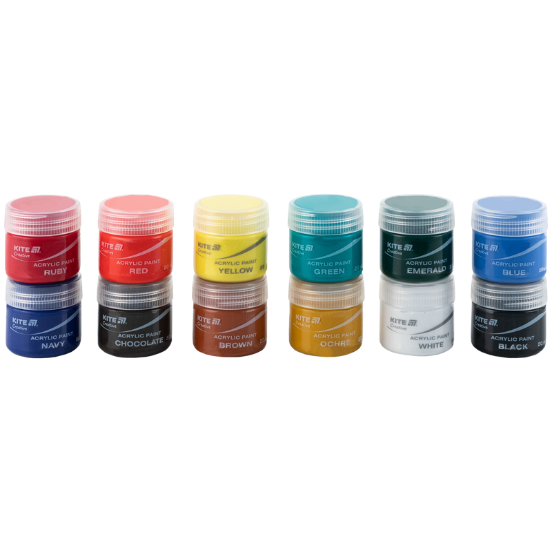 Краски акриловые, 12 цветов, 20 мл, Kite Creative (K-275) Kite - фото 5