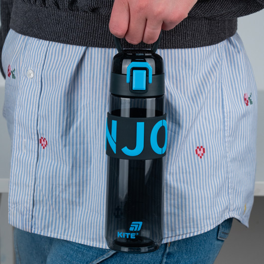 Пляшечка для води, 680 мл, чорно-блакитна (K25-1233-2) Kite — фото 6