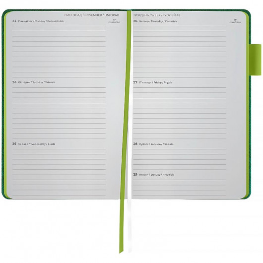 Еженедельник 2026 Partner Soft Muse, 125*195мм, зеленый Axent - фото 5