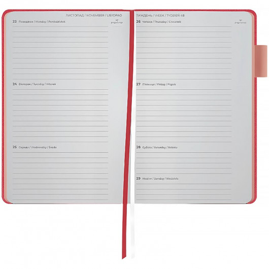 Еженедельник 2026 Partner Soft Muse, 125*195мм, розовый Axent - фото 5