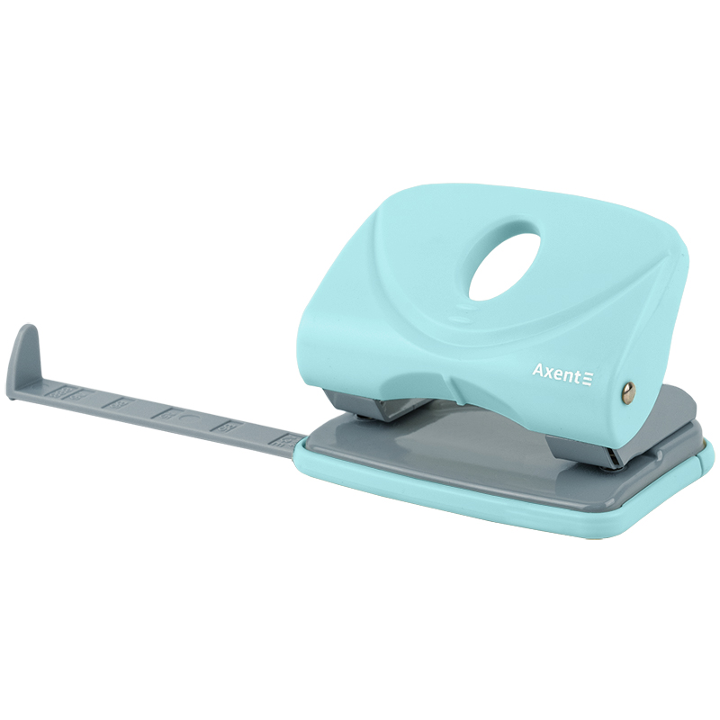 Діркопробивач на 2 отвори, до 20 аркушів Welle-2 Pastelini, пластиковий, м'ятний Axent — фото 4